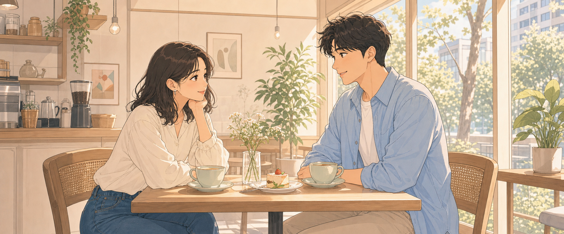 썸·소개팅·첫 만남 일러스트