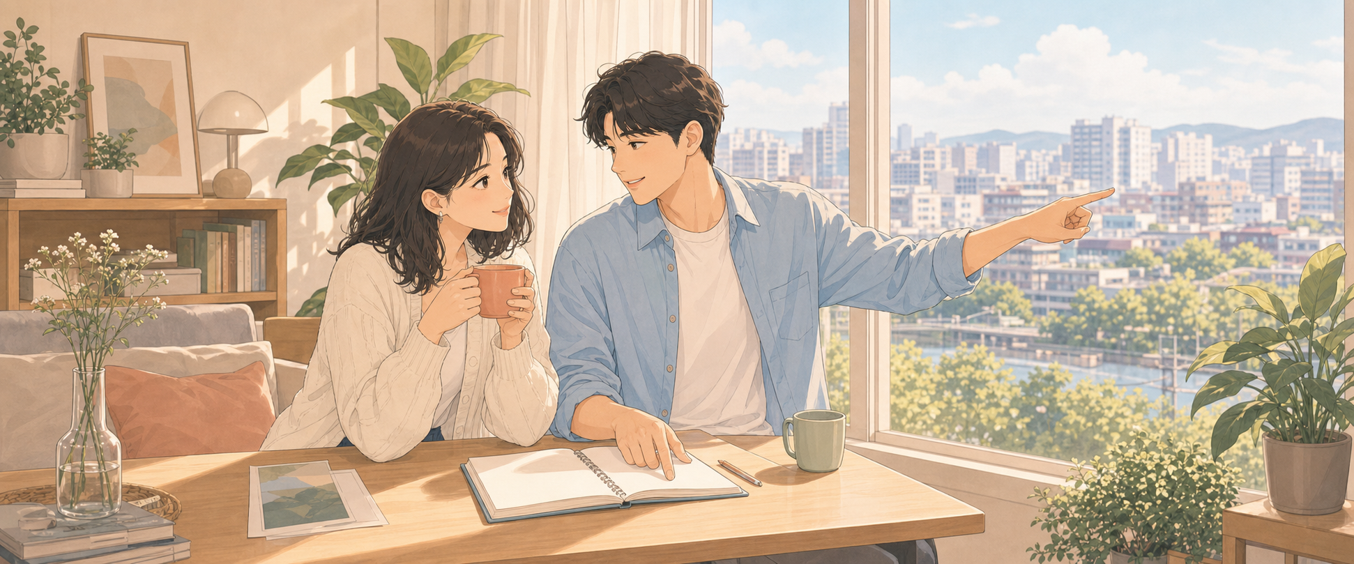 장기연애·미래·생활 일러스트