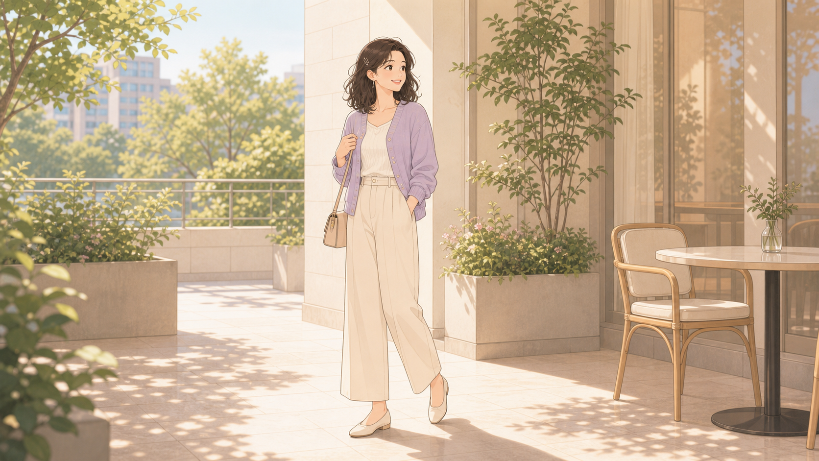인상별 데이트룩 일러스트