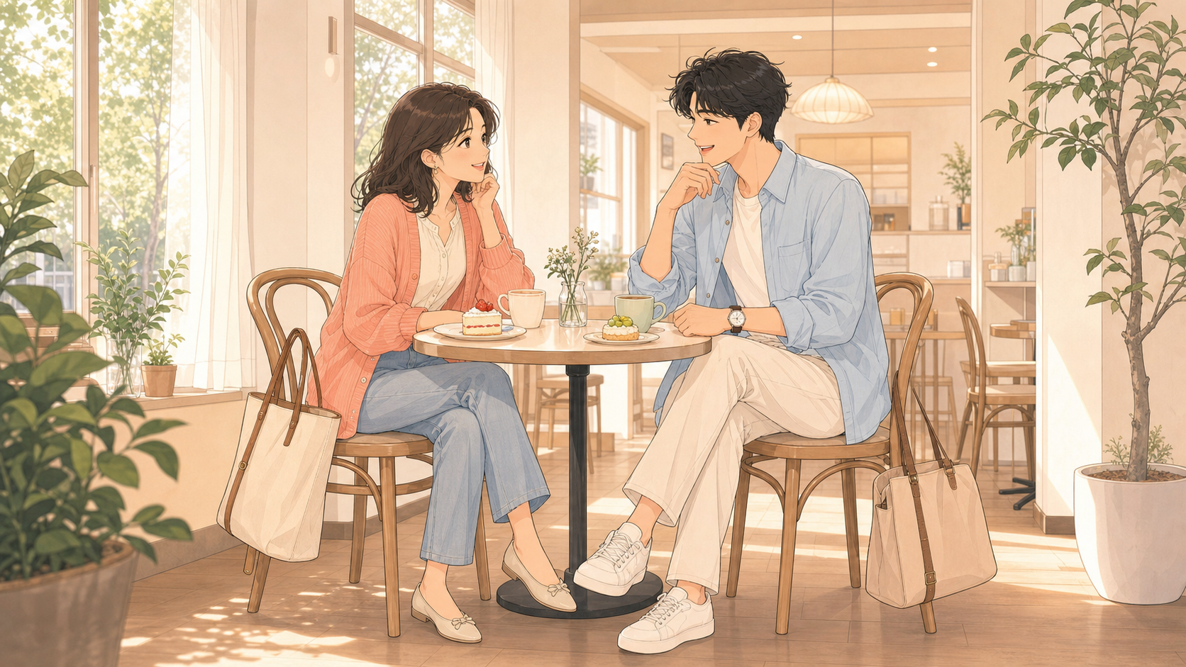 상황별 데이트룩 일러스트